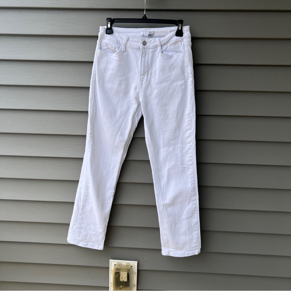 Vervet White Straight Leg Jeans Women's Size 28 Mid Rise Stretch